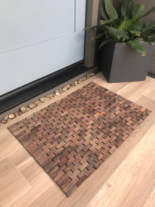 Hip-o Modern Living - Teak & Rosewood Indoor/Outdoor Bath & Shower Mat (28 x 20")