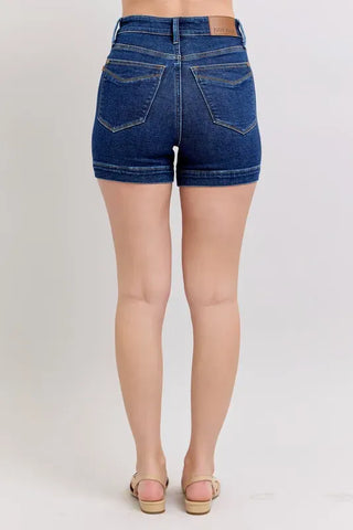 Judy Blue Full Size High Waist Tummy Control Denim Shorts Plus Size shorts Judy Blue Full Size High Waist Tummy Control Denim Shorts Plus Size