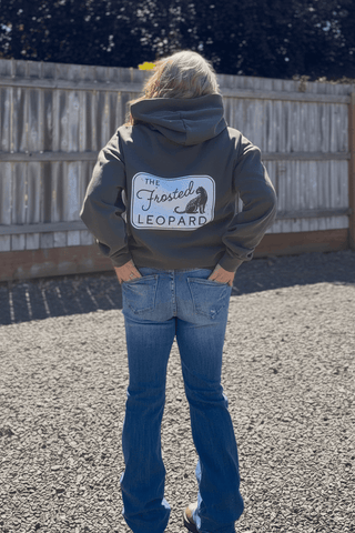 "The Frosted Leopard" Hoodie w/ White Logo tops "The Frosted Leopard" Hoodie w/ White Logo