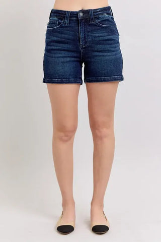 Judy Blue Full Size High Waist Back Flap Pocket Denim Shorts Plus Size shorts Judy Blue Full Size High Waist Back Flap Pocket Denim Shorts Plus Size