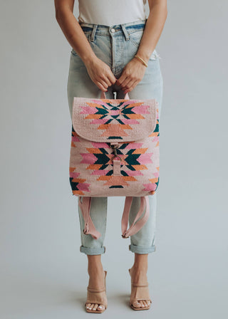Panache Apparel Co. - Pink, Teal & Orange Aztec Backpack bags Panache Apparel Co. Pink, Teal & Orange Aztec Backpack | The Frosted Leopard