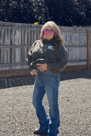bytos Distressed High Rise Bootcut Jeans pants Distressed High Rise Bootcut Jeans with Pockets - bytos | The Frosted Leopard