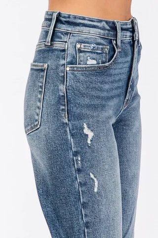 Petra 153 Destroyed Super High Rise Stretch Mom Jeans pants Destroyed Super High Rise Stretch Mom Jeans - Petra 153 | The Frosted Leopard