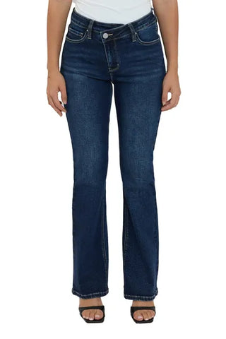 RFM Mia High Rise Crossover Bootcut Jeans pants Mia High Rise Crossover Bootcut Jeans - RFM Denim | The Frosted Leopard