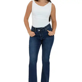RFM Mia High Rise Crossover Bootcut Jeans pants Mia High Rise Crossover Bootcut Jeans - RFM Denim | The Frosted Leopard