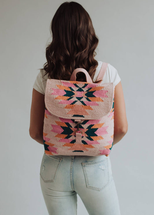 Panache Apparel Co. - Pink, Teal & Orange Aztec Backpack