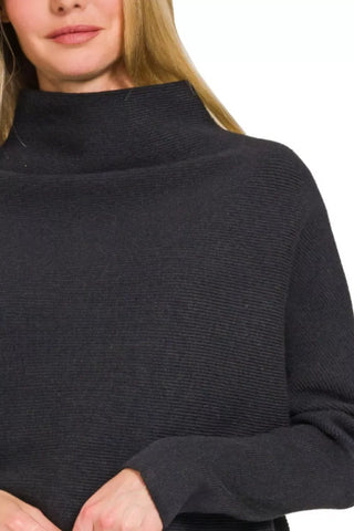 Zenana Dolman Sleeve Mock Neck Sweater Zenana Dolman Sleeve Mock Neck Sweater | The Frosted Leopard